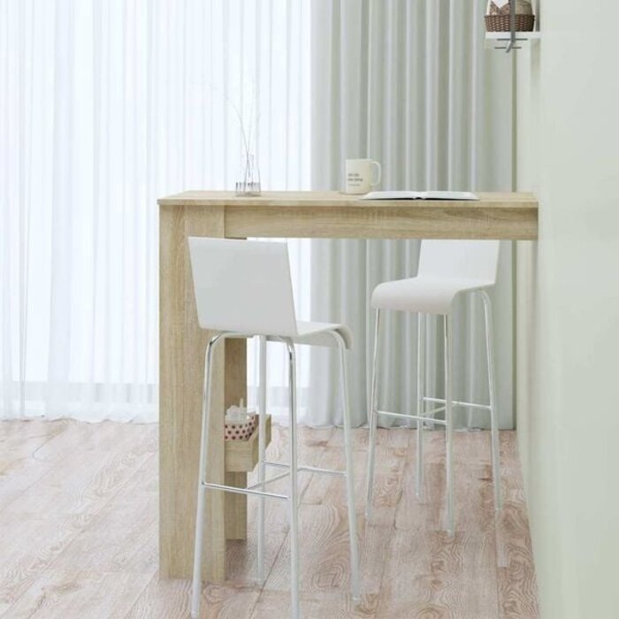 Vidaxl Wandmontierter Bartisch Sonoma-Eiche 102x45x103,5 cm - 34% Rabatt