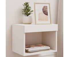 Vidaxl Wand-Nachtschrank mit LED Weiß 40x30x30 cm - 30% Rabatt