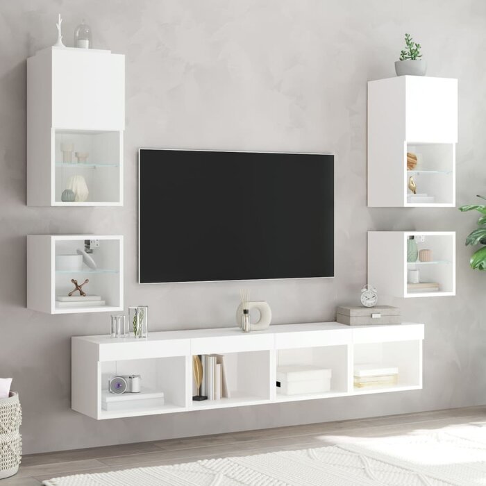 Vidaxl Wand-Nachtschrank mit LED Weiß 40x30x30 cm - 30% Rabatt