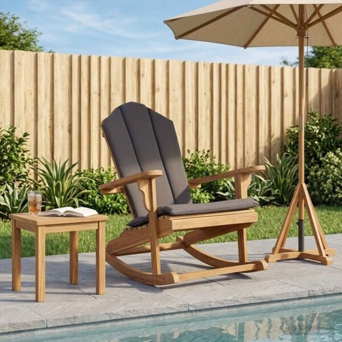 Vidaxl Adirondack Garten-Schaukelstuhl aus Teakholz - 35% Rabatt
