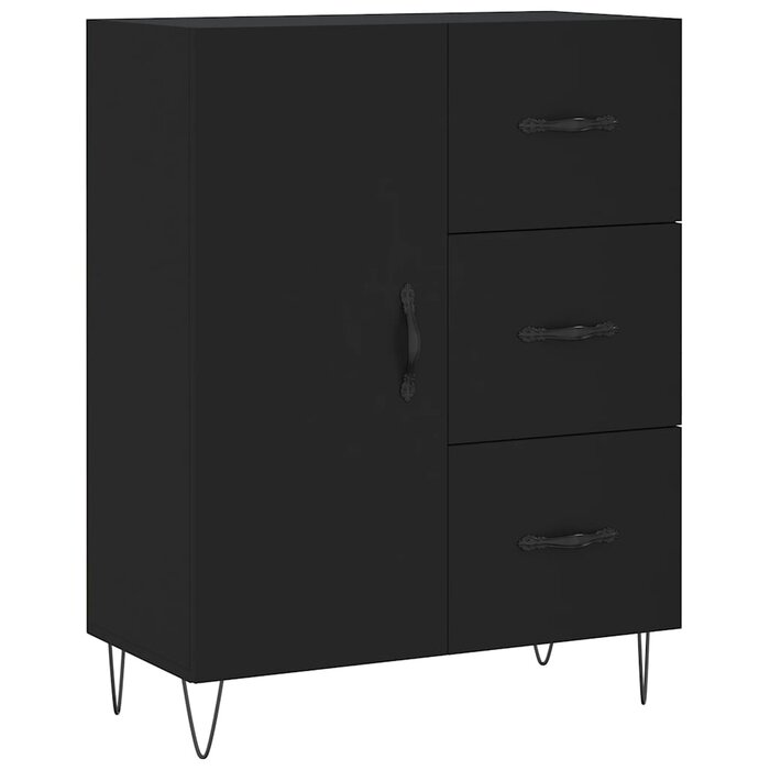Vidaxl Schwarzes Sideboard 69,5x34x90 cm - Jetzt 34% Rabatt sichern