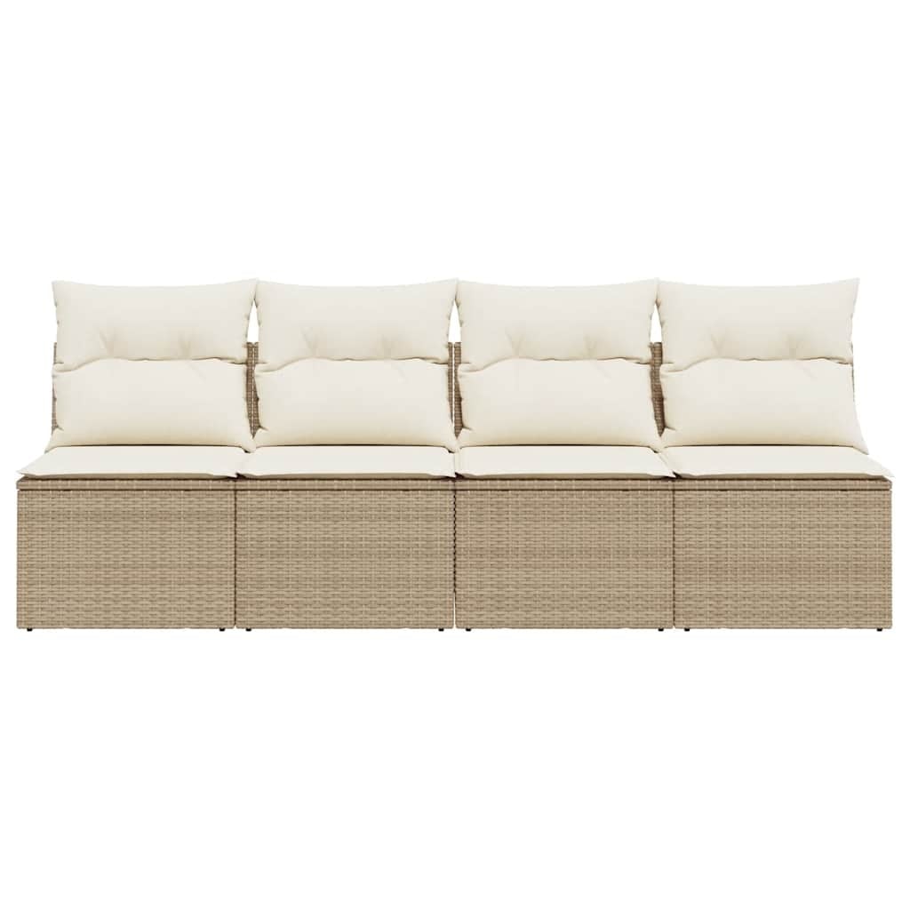 Vidaxl 4-Sitzer Gartenbank XL, Bruin beige, mit Kissen - 35% Rabatt