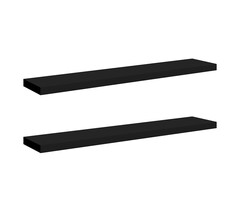 Vidaxl Schwebendes Wandregal-Set, 120 cm, Schwarz, 2 Stück - 33% Rabatt