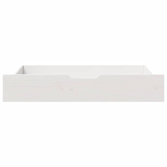 Vidaxl 2er-Set Bettkasten Kiefer Massivholz 90x55x16 cm Weiß - 34% Rabatt