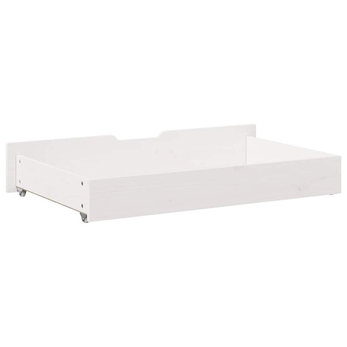 Vidaxl 2er-Set Bettkasten Kiefer Massivholz 90x55x16 cm Weiß - 34% Rabatt