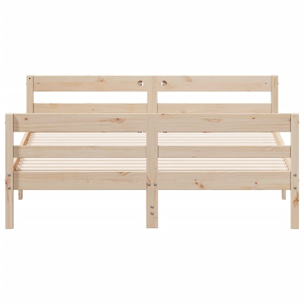 Vidaxl Massives Kiefernholz Bettgestell 120x200 cm - 35% Rabatt