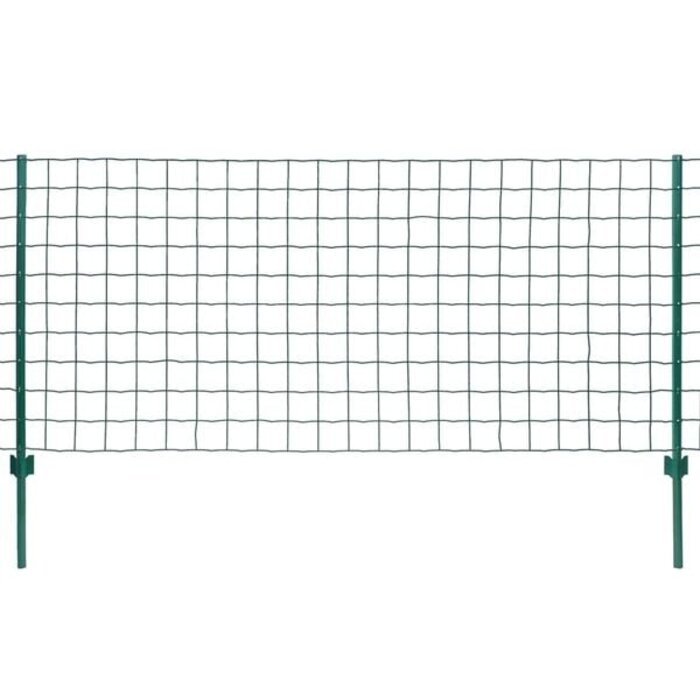 Vidaxl Euro-Zaun Set 20 x 1 m, Grün - PVC-Stahl - 34% Rabatt - Ausgepackt