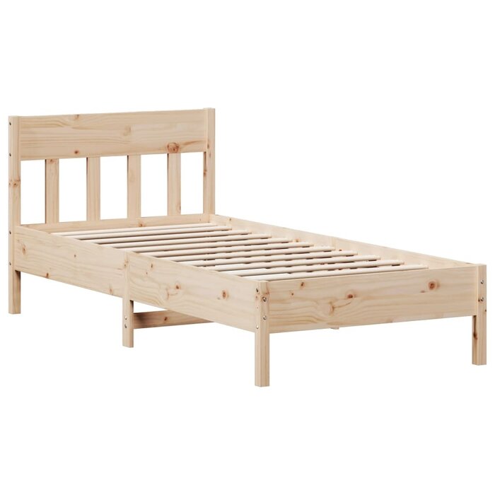 Vidaxl Bettgestell massives Kiefernholz 75x190 cm - 34% Rabatt