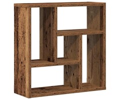 Vidaxl Wandregal 45x16x45 cm Altholz-Optik 5 Fächer - 31% Rabatt