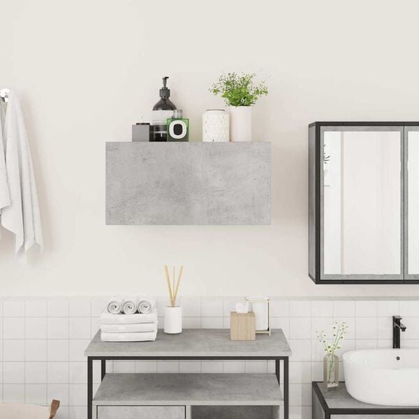 Vidaxl Wandschrank Betongrau 60x25x30 cm - Ausgepackt: 33% Rabatt