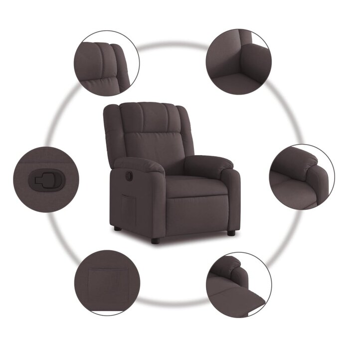 Vidaxl Verstellbarer Relaxsessel in Dunkelbraun - 35% Rabatt