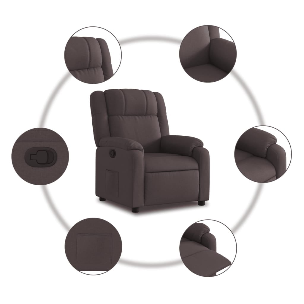 Vidaxl Verstellbarer Relaxsessel in Dunkelbraun - 35% Rabatt