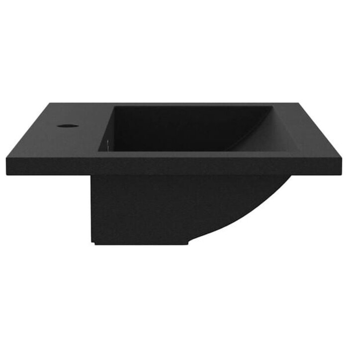 Vidaxl Granit Waschbecken Schwarz 600x450mm - 35% Rabatt