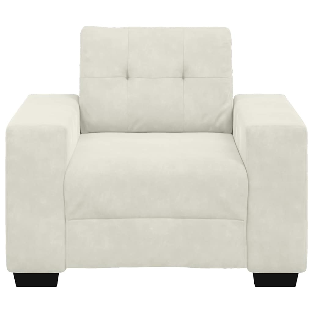 Vidaxl Samt-Sessel in Creme, XL, 100x78x80 cm - 35% Rabatt