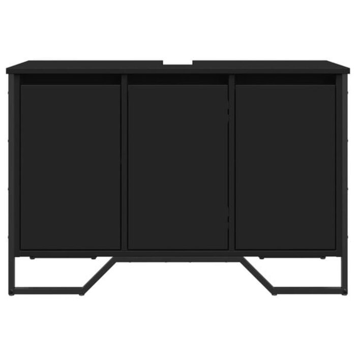 Vidaxl Waschtischunterschrank 91x35x60 cm Schwarz - 34% Rabatt