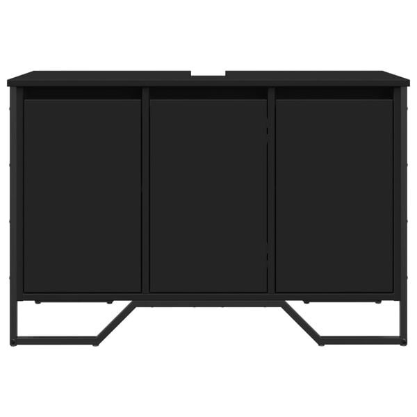 Vidaxl Waschtischunterschrank 91x35x60 cm Schwarz - 34% Rabatt