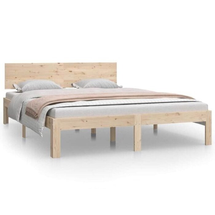 Vidaxl Massivholz-Bettgestell 140x200 cm aus Kiefer - 34% Rabatt