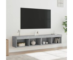 Vidaxl 2er-Set TV-Schränke mit LED, Betongrau, 80x30x30 cm - 33% Rabatt