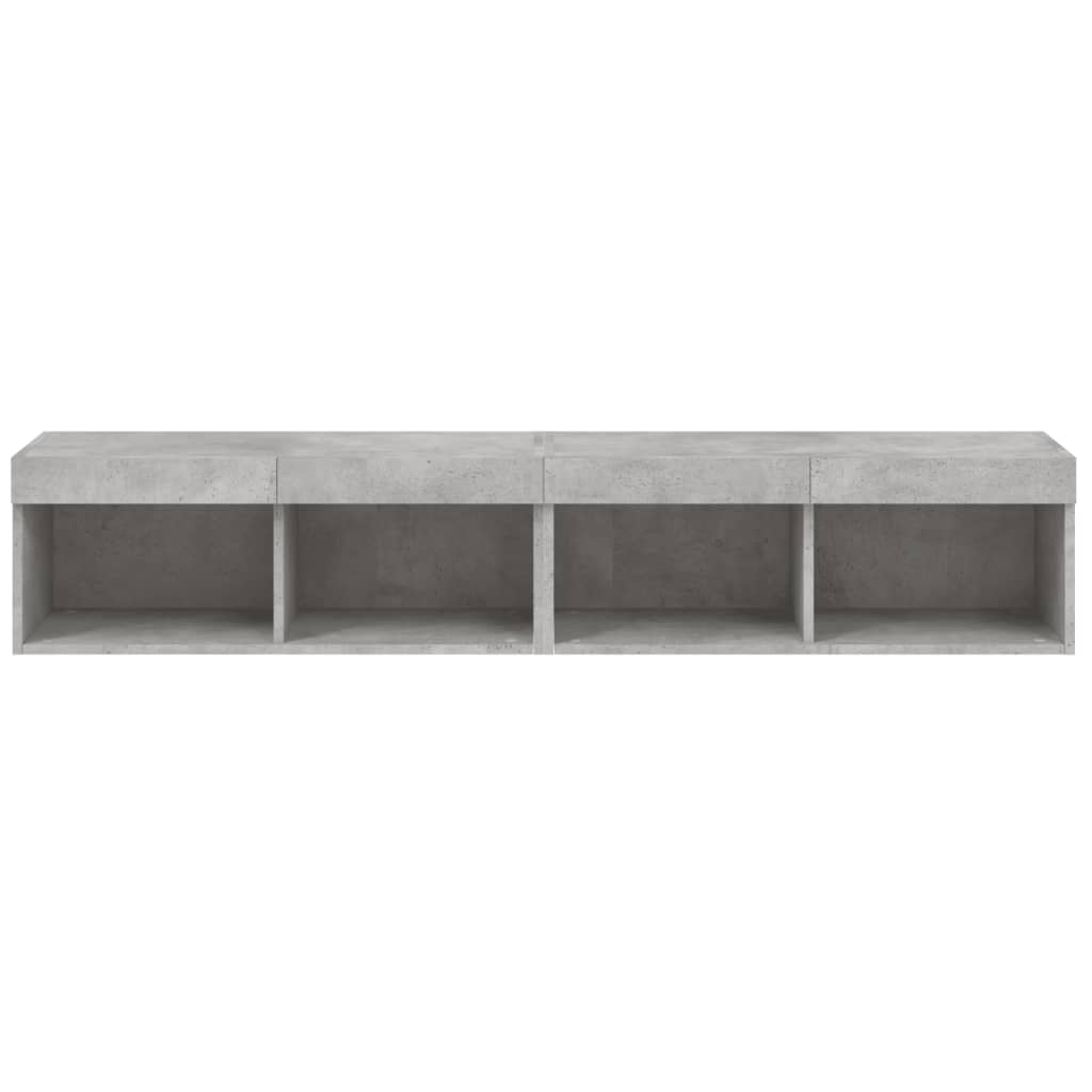 Vidaxl 2er-Set TV-Schränke mit LED, Betongrau, 80x30x30 cm - 33% Rabatt