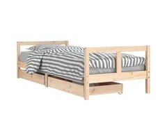 Vidaxl Massives Kiefernholz Kinderbett 80x200 mit Schubladen - 34% Rabatt