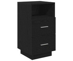 Vidaxl Schwarzer Nachttisch mit 2 Schubladen, 36x36x68 cm - 29% Rabatt