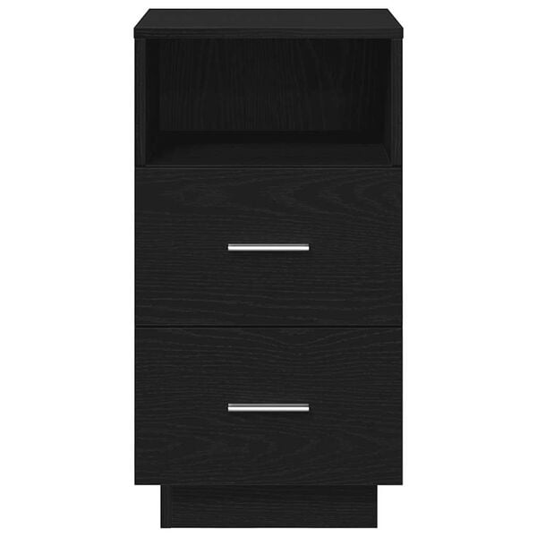 Vidaxl Schwarzer Nachttisch mit 2 Schubladen, 36x36x68 cm - 29% Rabatt