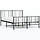Metallbett 140x190 cm - Klassisches Design Schwarz - 34% Rabatt