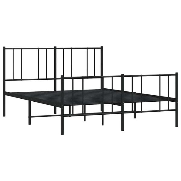 Vidaxl Metallbett 140x190 cm - Klassisches Design Schwarz - 34% Rabatt