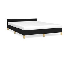Vidaxl Stilvoller Bettrahmen 140x190 cm Schwarz - 46% Rabatt