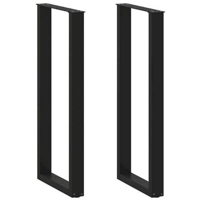 Vidaxl Bartischgestell U-Form 40x110 cm 2er-Set Stahl schwarz - 40% Rabatt