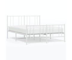 Vidaxl Bettgestell 120x200 cm aus Metall, Weiß - 34% Rabatt