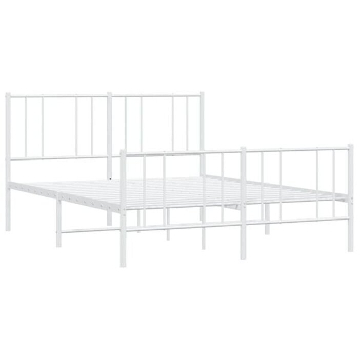 Vidaxl Bettgestell 120x200 cm aus Metall, Weiß - 34% Rabatt