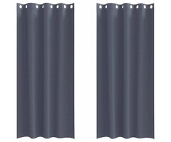 Vidaxl Verdunkelungsvorhänge 2er Set, Antrazit, 260x140 cm - 30% Rabatt