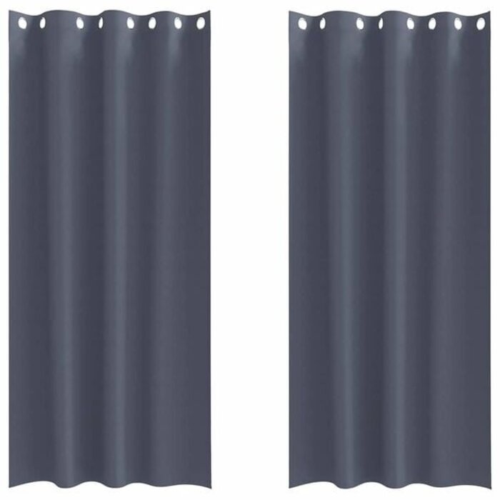 Vidaxl Verdunkelungsvorhänge 2er Set, Antrazit, 260x140 cm - 30% Rabatt