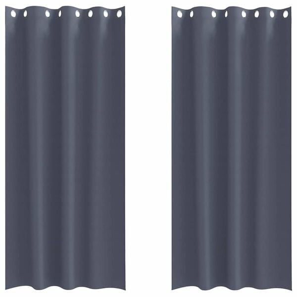 Vidaxl Verdunkelungsvorhänge 2er Set, Antrazit, 260x140 cm - 30% Rabatt