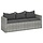 3-Sitzer Gartenbank Poly-Rattan Grau - 35% Rabatt