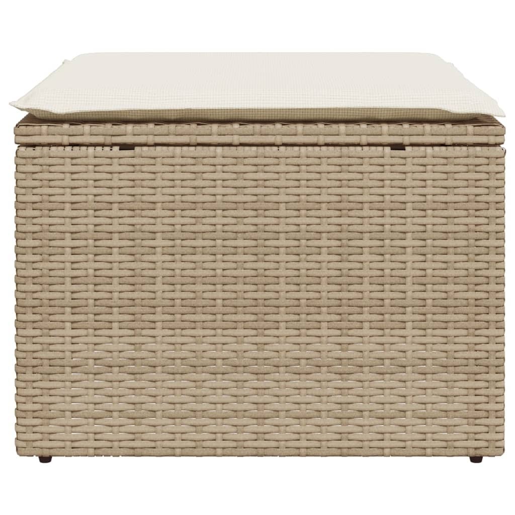 Vidaxl Gartenhocker Poly-Rattan beige M - 33% Rabatt