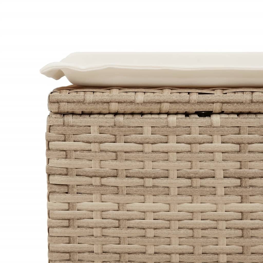 Vidaxl Gartenhocker Poly-Rattan beige M - 33% Rabatt