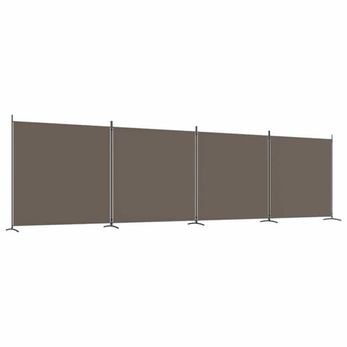 Vidaxl Raumteiler 4 Paneele Anthrazit 698x180cm - 34% Rabatt - Farbe Zwart grijs - Gr. M