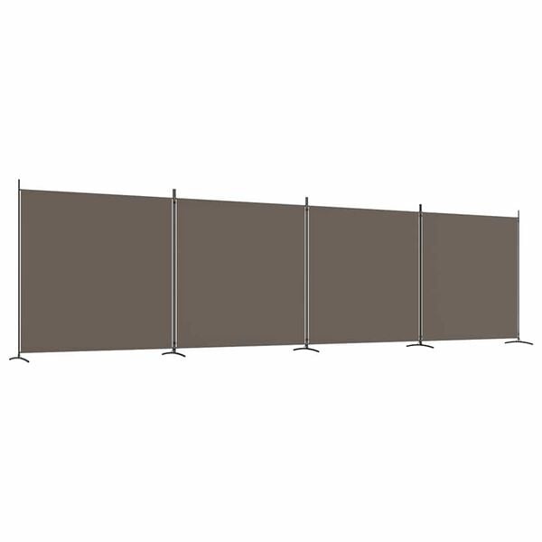 Vidaxl Raumteiler 4 Paneele Anthrazit 698x180cm - 34% Rabatt - Farbe Zwart grijs - Gr. M