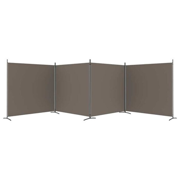 Vidaxl Raumteiler 4 Paneele Anthrazit 698x180cm - 34% Rabatt - Farbe Zwart grijs - Gr. M