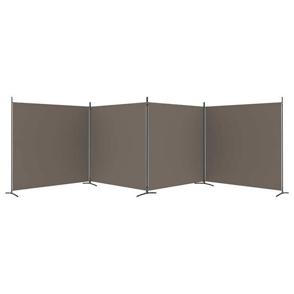 Vidaxl Raumteiler 4 Paneele Anthrazit 698x180cm - 34% Rabatt - Farbe Zwart grijs - Gr. M