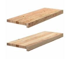 Vidaxl 2er-Set Fensterbänke aus massivem Eichenholz 70x25x2cm - 31% Rabatt