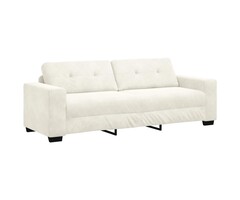 Vidaxl 3-Sitzer Sofa Samt Crème 220 cm - 35% Rabatt