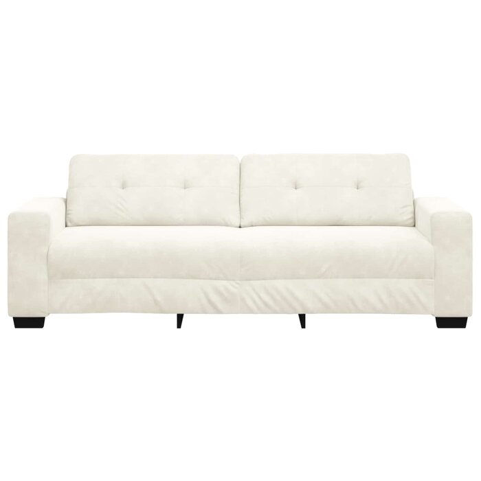 Vidaxl 3-Sitzer Sofa Samt Crème 220 cm - 35% Rabatt