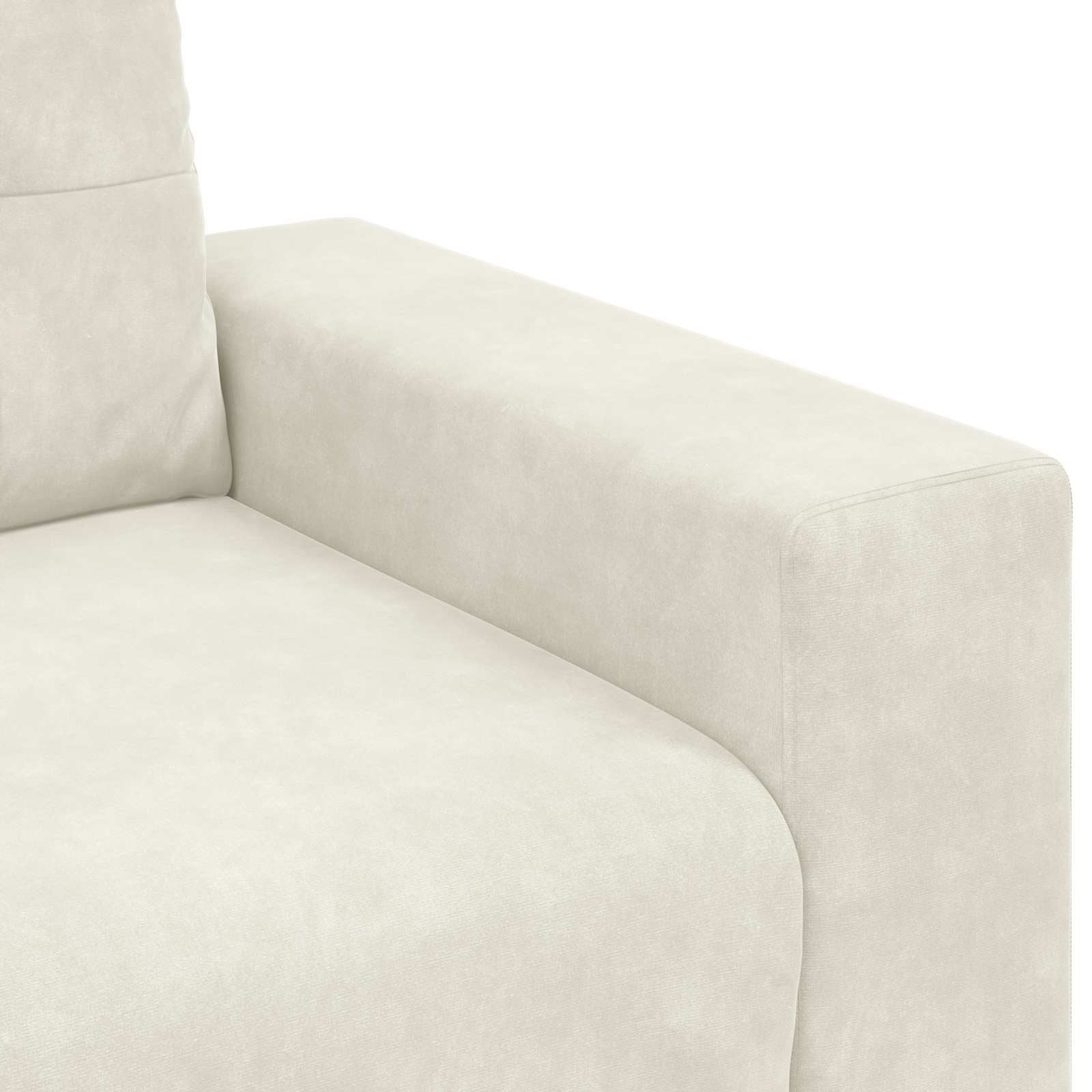 Vidaxl 3-Sitzer Sofa Samt Crème 220 cm - 35% Rabatt