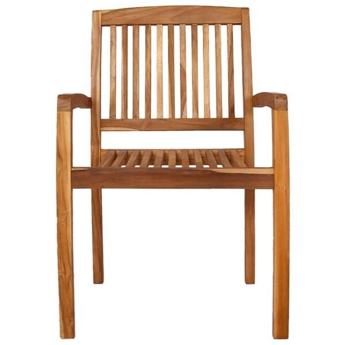 Vidaxl Stapelbare Teakholz-Gartenstühle 2er Set - 35% Rabatt
