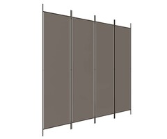 Vidaxl Raumteiler 4 Paneele 200x200 cm Anthrazit - 32% Rabatt