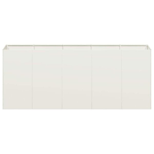 Vidaxl Großer Pflanzkübel 200x40x80 cm, Stahl, Weiß - 35% Rabatt