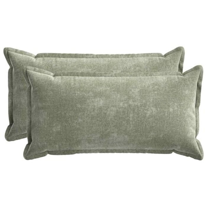 Vidaxl Chenille Kissenbezug-Set 40 x 80 cm, Grün - 31% Rabatt